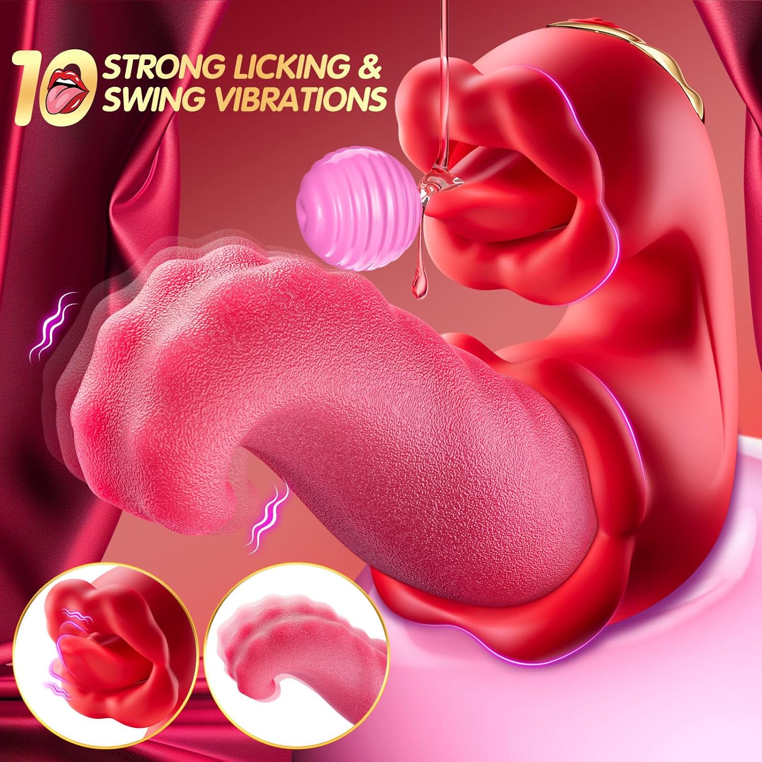 Rose Tongue Vibrator with 4-in-1 Functions