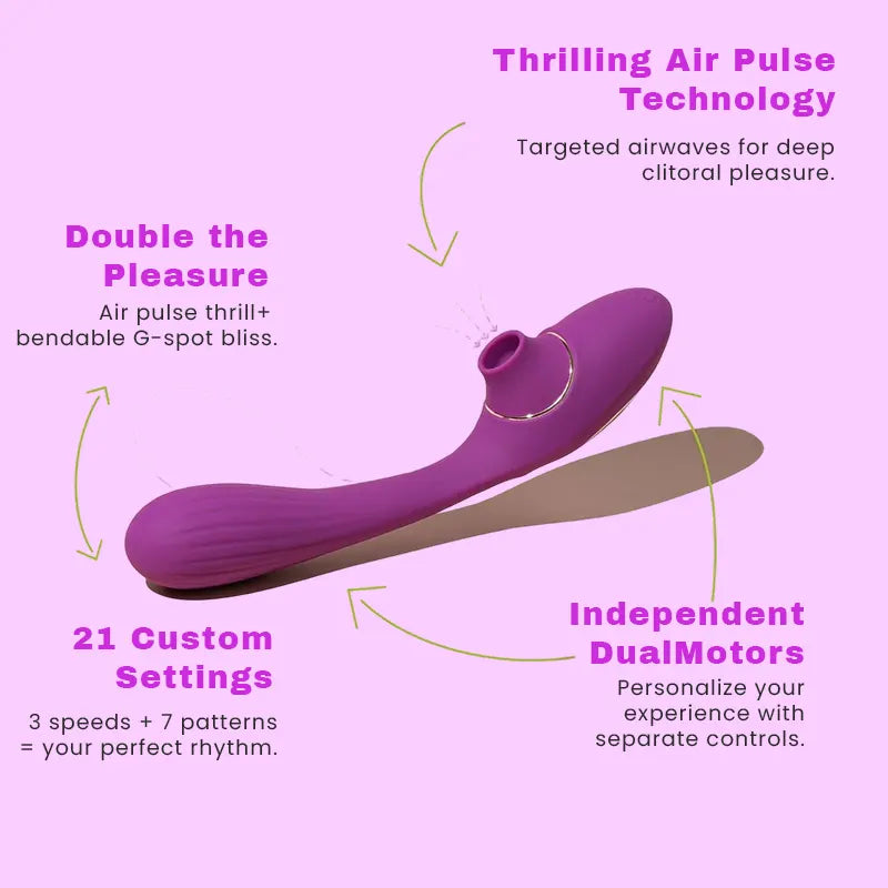 Dual Pulse Clit Sucker Vibrator