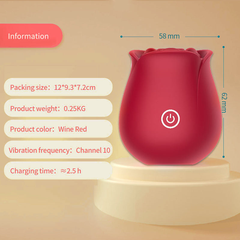 Rose Clitoral Stimulator with 10 Suction Modes