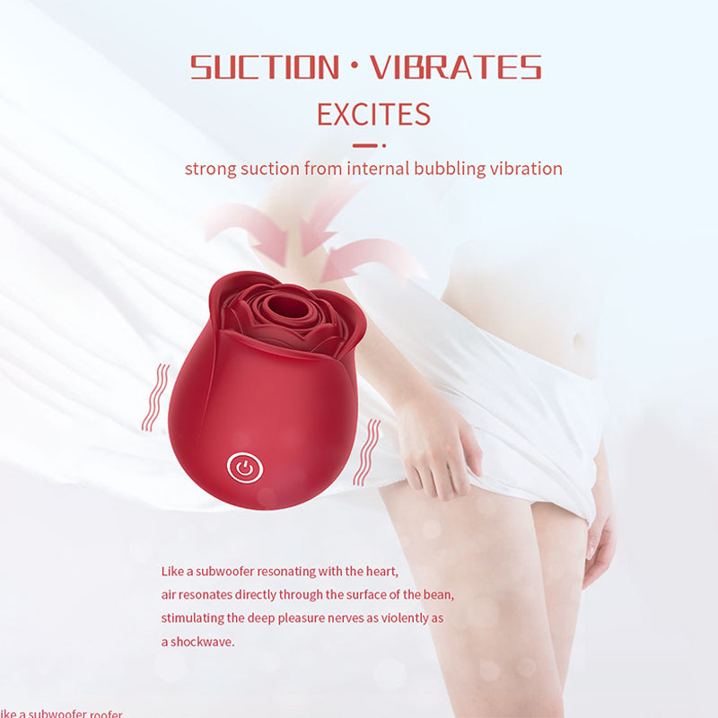 Rose Clitoral Stimulator with 10 Suction Modes