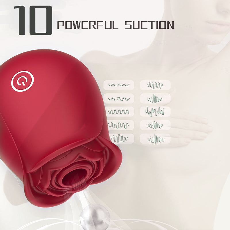 Rose Clitoral Stimulator with 10 Suction Modes